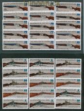 DDR Zusammendrucke  Mi # 2376/81 postfrisch SZd 168/179 Jagdwaffen (26439)
