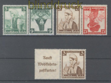 dt. Reich Zusammendrucke Mi # K 25, K 26 und W 102 postfrisch (35909)