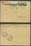 DDR R-Brief Mi # 283 + SBZ 2 x Mi # 221 Straussb(15669)
